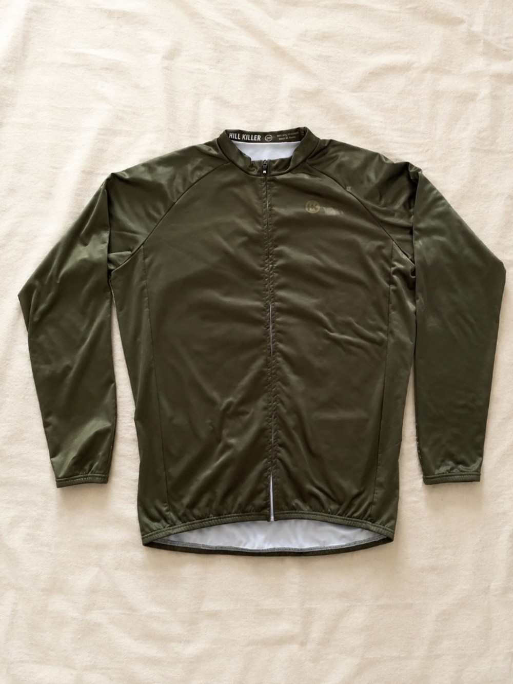Hill Killer XLT Olive Full Zip Thermal Fleece Lined Cycling Jersey Jacket